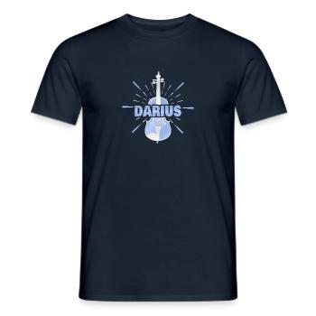 Darius comme prénom - T-shirt homme - marine - Devant - AI Model Male 178 light (178cm)