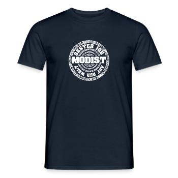 Modiste d’emploi - T-shirt homme - marine - Devant - AI Model Male 178 light (178cm)