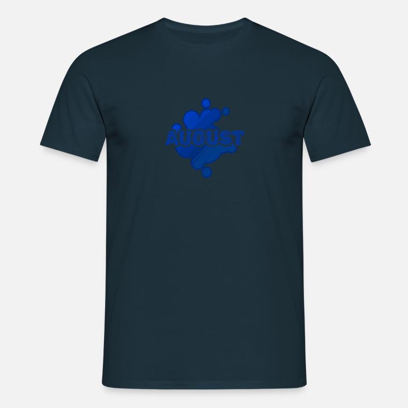 August - Männer T-Shirt - Navy