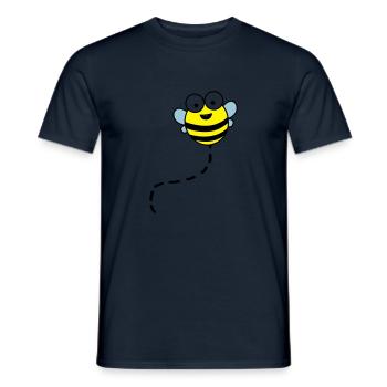 lustige_biene_02 - Men's T-Shirt - navy - Front - AI Model Male 178 light (178cm)