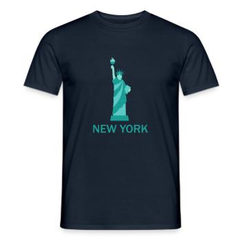 New York - T-shirt homme - marine - Devant - AI Model Male 178 light (178cm)