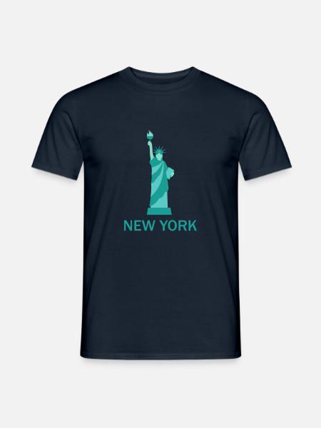 New York - Männer T-Shirt - Navy