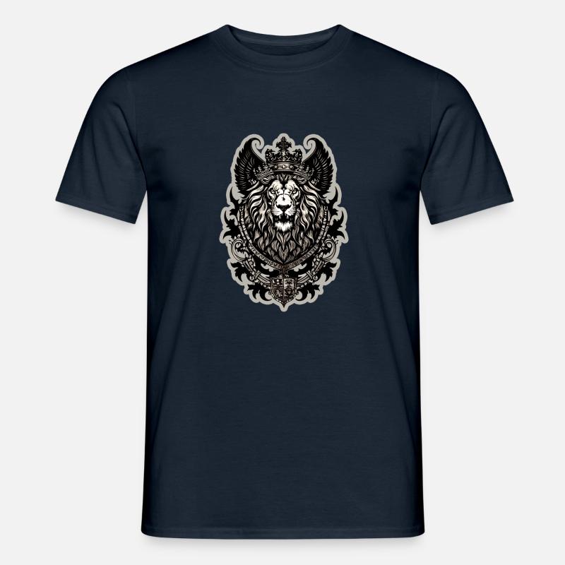 Silberner Löwe - Männer T-Shirt - Navy
