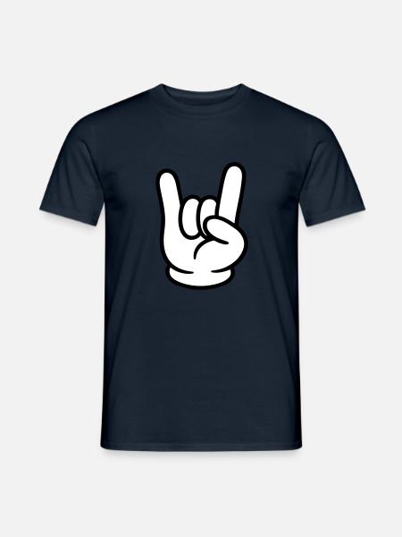 Hand Comic Party Sign - Men's T-Shirt - navy