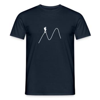 Outdoor Wanderer Wanderung - Männer T-Shirt - Navy - Vorne - AI Model Male 178 light (178cm)