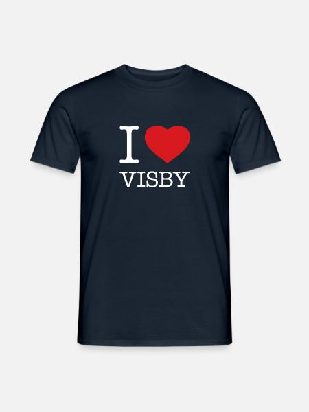 I LOVE VISBY - Men's T-Shirt - navy