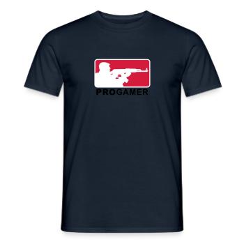 progamer_2011_4_3c - Männer T-Shirt - Navy - Vorne - AI Model Male 178 light (178cm)