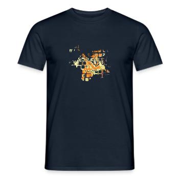 Rétro - T-shirt homme - marine - Devant - AI Model Male 178 light (178cm)