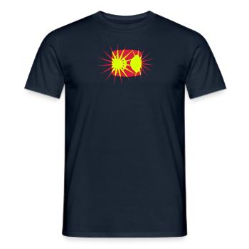 t-shirt personnalisé avec le motif "lumière bleue" - T-shirt homme - marine - Devant - AI Model Male 178 light (178cm)