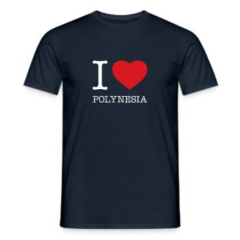 I LOVE POLYNESIA - Men's T-Shirt - navy - Front - AI Model Male 178 light (178cm)