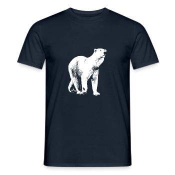 Polar bear - polar bear - arctic - Men's T-Shirt - navy - Front - AI Model Male 178 light (178cm)