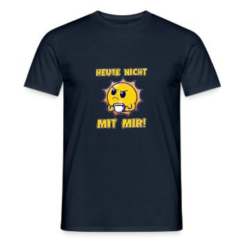 Not with me funny sun today - Men's T-Shirt - navy - Front - AI Model Male 178 light (178cm)