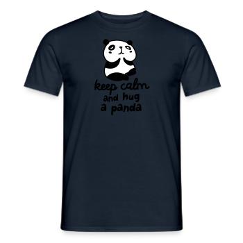 Keep Calm And Hug A Panda - T-shirt homme - marine - Devant - AI Model Male 178 light (178cm)