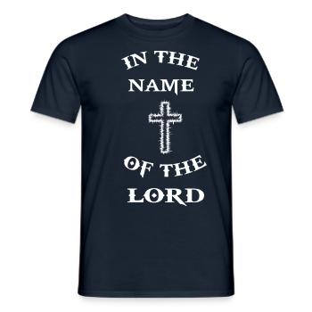 Jésus-Christ Dieu Christianisme Religion Dicton - T-shirt homme - marine - Devant - AI Model Male 178 light (178cm)