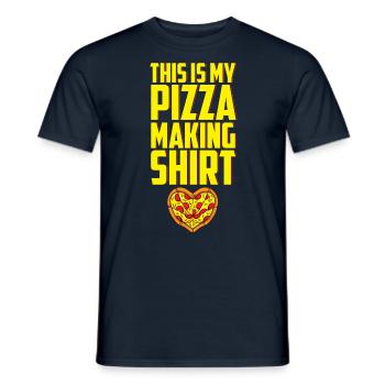 This is my Pizza Making Shirt Pizza Baker - Men's T-Shirt - navy - Front - AI Model Male 178 light (178cm)
