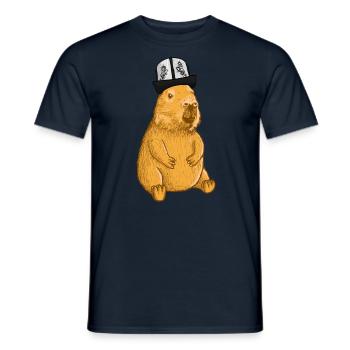 Capybara Kirghizistan - T-shirt homme - marine - Devant - AI Model Male 178 light (178cm)