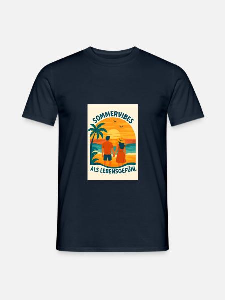 Sommervibes als Lebensgefühl - Männer T-Shirt - Navy
