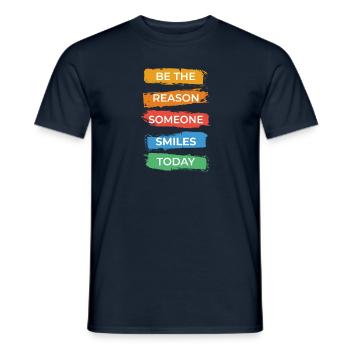 Soyez la raison pour laquelle quelqu’un sourit aujourd’hui - T-shirt homme - marine - Devant - AI Model Male 178 light (178cm)