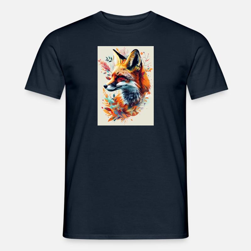 Fuchs - Männer T-Shirt - Navy