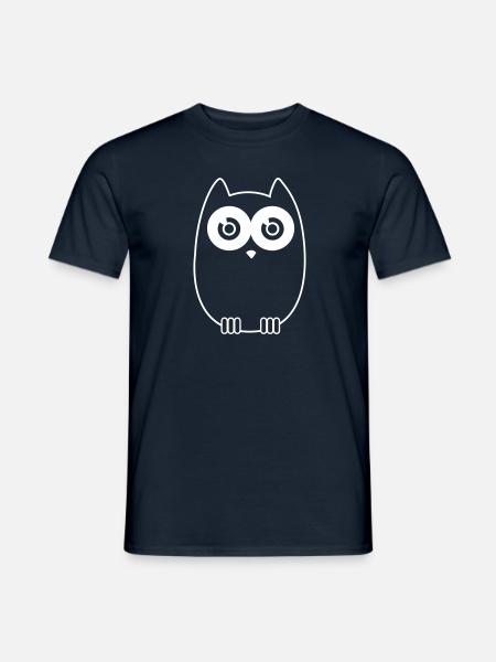 Owl - Männer T-Shirt - Navy
