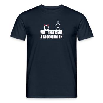 Lustiges Strichmännchen kein gutes omen - Männer T-Shirt - Navy - Vorne - AI Model Male 178 light (178cm)