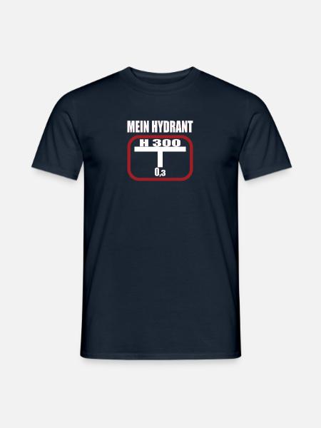 Lustiges Feuerwehr Hydrant - Männer T-Shirt - Navy