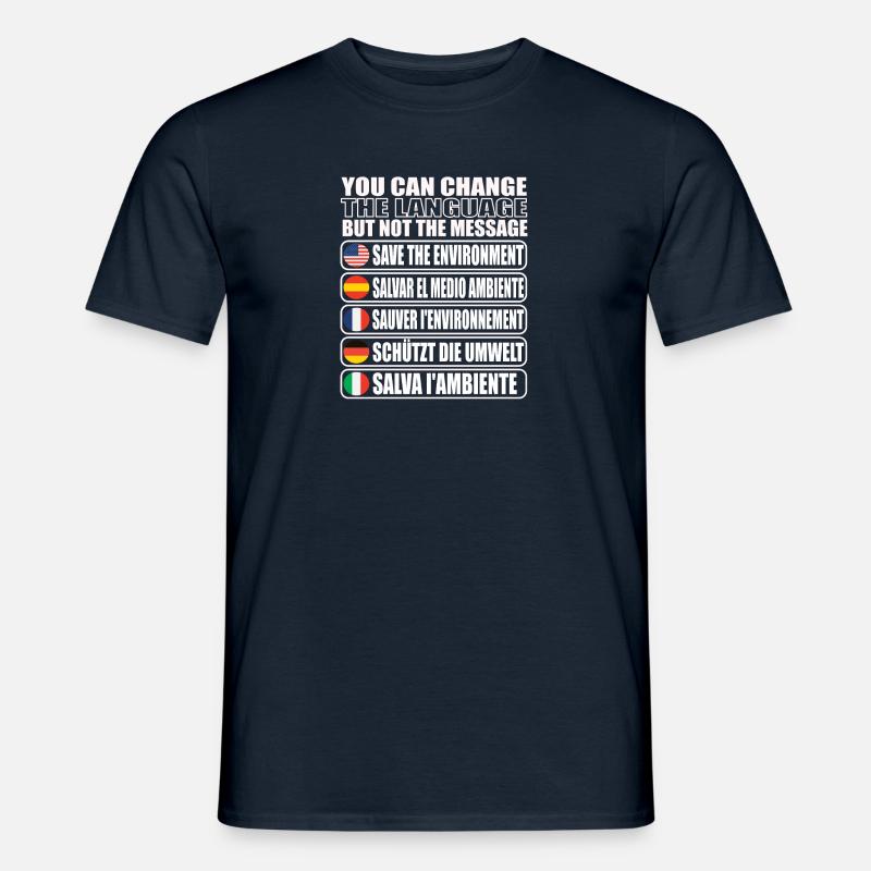 Speichern Sie Die Planetenumgebung - Männer T-Shirt - Navy