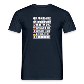 Trust in God Christians - Men's T-Shirt - navy - Front - AI Model Male 178 light (178cm)