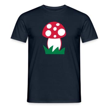 Fliegenpilz - Männer T-Shirt - Navy - Vorne - AI Model Male 178 light (178cm)