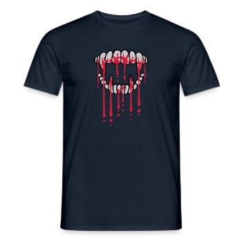 Blood drops vampire - Men's T-Shirt - navy - Front - AI Model Male 178 light (178cm)