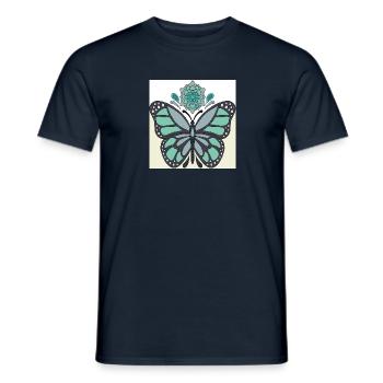 butterfly - Men's T-Shirt - navy - Front - AI Model Male 178 light (178cm)