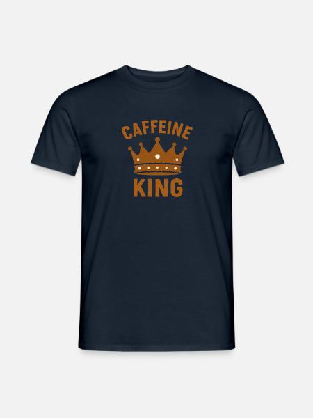 Caffeine King - Männer T-Shirt - Navy