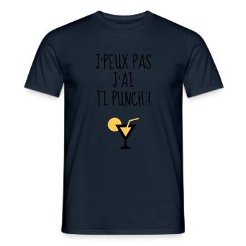 Guadeloupe / 971 / Guadeloupéen / Guadeloupéenne - T-shirt homme - marine - Devant - AI Model Male 178 light (178cm)
