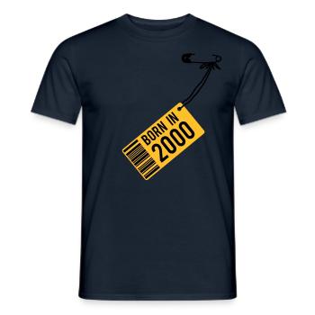 Birthday - Born in 2000 - Men's T-Shirt - navy - Front - AI Model Male 178 light (178cm)