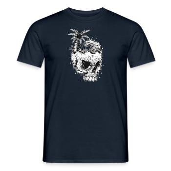 Skull Holiday - Men's T-Shirt - navy - Front - AI Model Male 178 light (178cm)