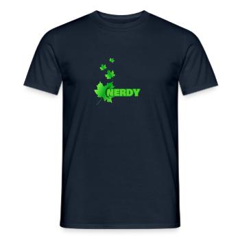 Nerd - Men's T-Shirt - navy - Front - AI Model Male 178 light (178cm)