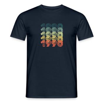 Année 1990 - T-shirt homme - marine - Devant - AI Model Male 178 light (178cm)