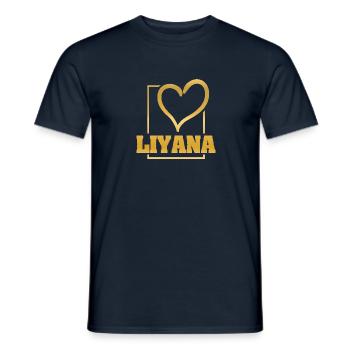 Woman's name for Liyana Wife Maiden name - Men's T-Shirt - navy - Front - AI Model Male 178 light (178cm)