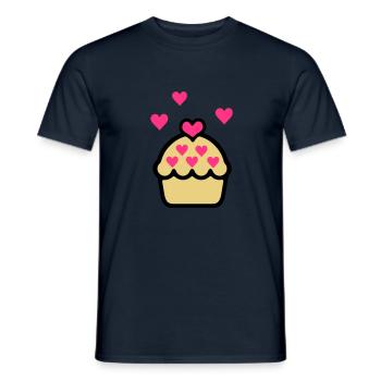 cupcake - T-shirt homme - marine - Devant - AI Model Male 178 light (178cm)