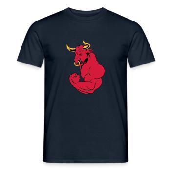 starker_stier_02 - Männer T-Shirt - Navy - Vorne - AI Model Male 178 light (178cm)