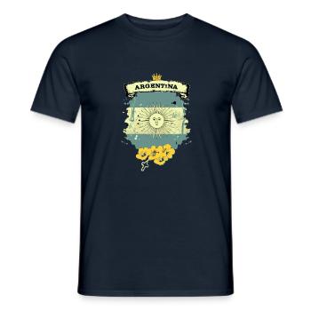 Argentinien - Männer T-Shirt - Navy - Vorne - AI Model Male 178 light (178cm)