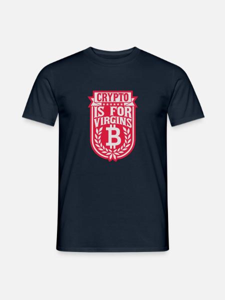 crypto is for virgins - Men's T-Shirt - navy