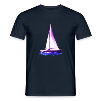 Sailing Sailing Sailing Sailing Sailboat - Men's T-Shirt - navy - Front - AI Model Male 178 light (178cm)