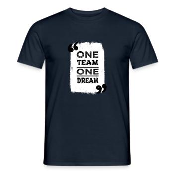 humor birthday present harmonious unity quote - Men's T-Shirt - navy - Front - AI Model Male 178 light (178cm)
