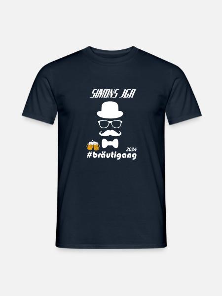 Simon JGA weiß - Männer T-Shirt - Navy