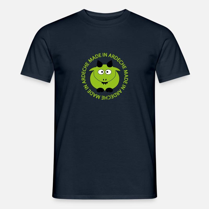 Hergestellt in der Ardèche - Männer T-Shirt - Navy
