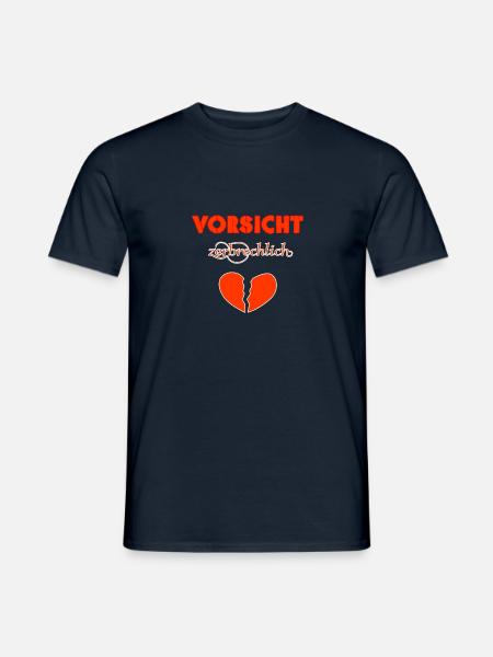 Vorsicht zerbrechlich - Männer T-Shirt - Navy