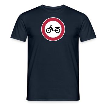 Mofa Moped Verbot Verbotsschild Verkehrsschild 3c - Männer T-Shirt - Navy - Vorne - AI Model Male 178 light (178cm)