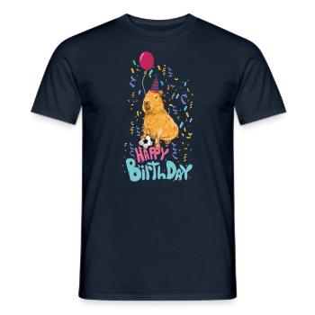 Anniversaire de Capybara - T-shirt homme - marine - Devant - AI Model Male 178 light (178cm)