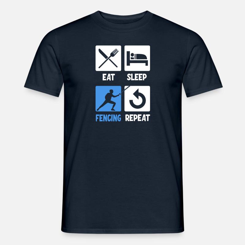 Fechten - Männer T-Shirt - Navy